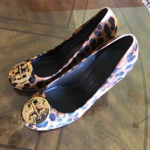 Tory Burch Leopard Wedges “Sophie”